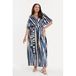 YOEK Robe longue rayée bleue
