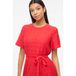 VILA mini jurk broderie rood