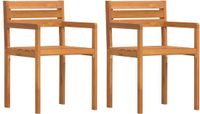 vidaXL Tuinstoelen, 2-delig, 50 x 53 x 80 cm, massief hout, acacia