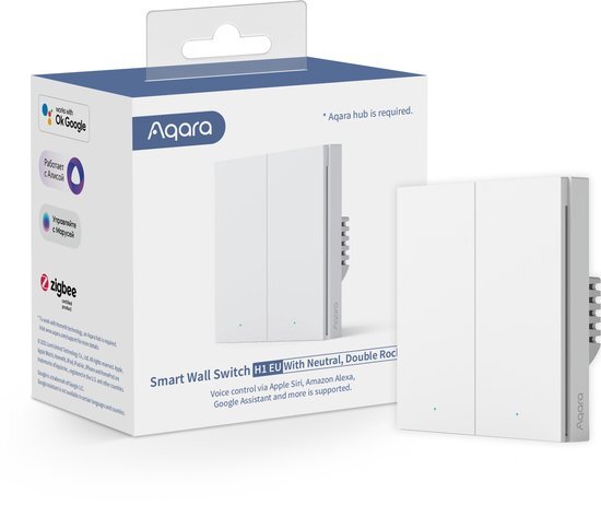 Aqara Smart Wall Switch H1 With Neutral Double Rocker HomeKit