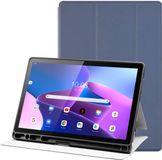 Selected by GSMpunt.nl Lenovo Tablet Hoes Geschikt voor Lenovo Tab M10 Plus Gen 3 | Luxe Tri-Fold Book Case | Kunst Leren Bescherm Hoes | Standaard Functie | Blauw