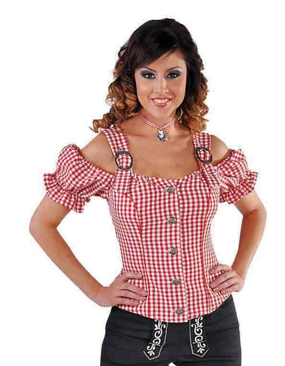 Magic by freddy Tirools blousje elite rood - Maat M