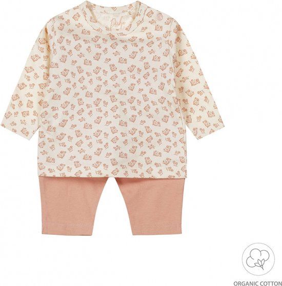 Dirkje meisjes Pyjama organic cotton Dusty pink - NOOS GIRLS 2024