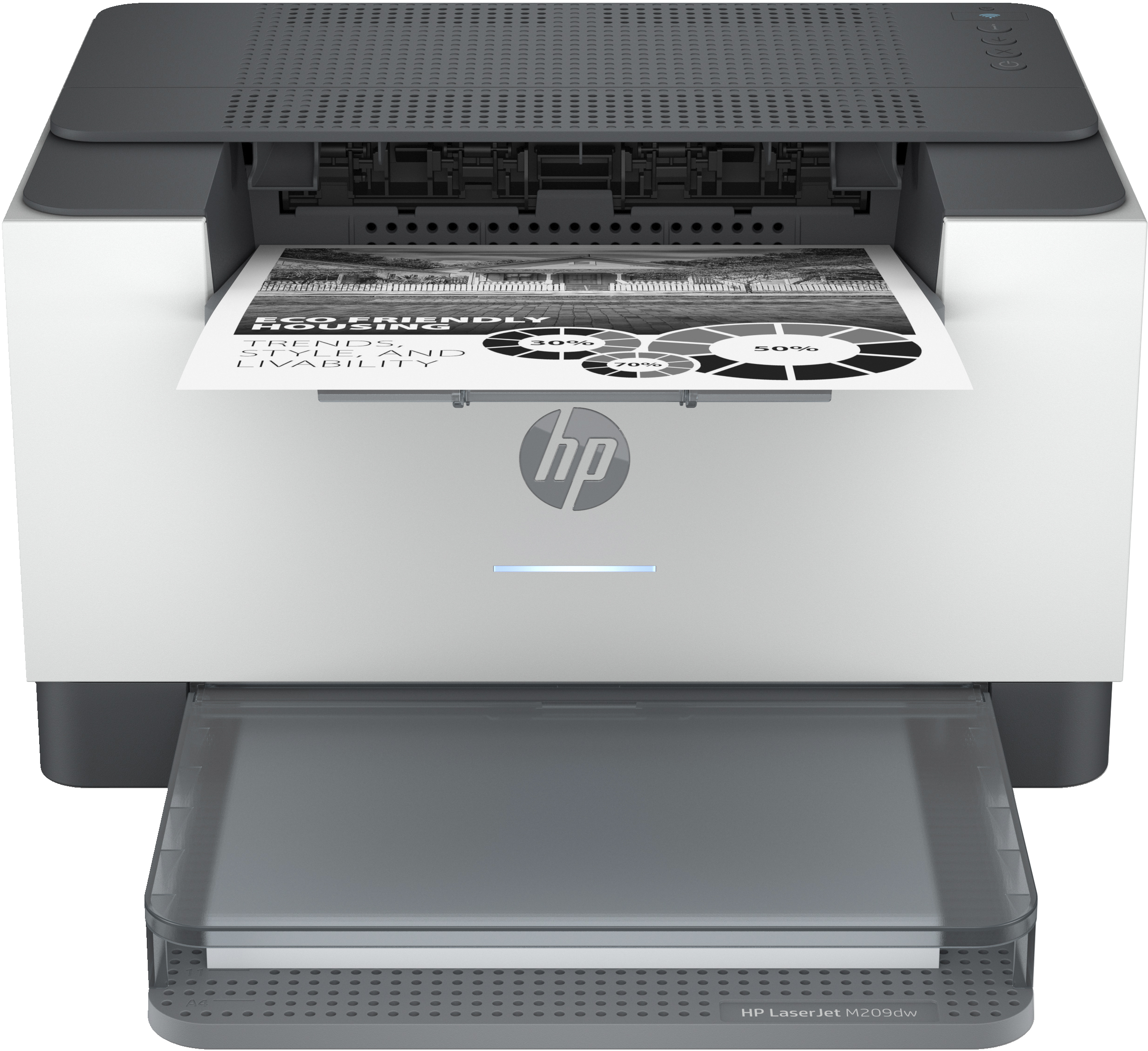 HP LaserJet HP LaserJet M209dw printer, Zwart-wit, Printer voor Thuis en thuiskantoor, Print, Dubbelzijdig printen; Compact formaat; Energiezuinig; Dual-band Wi-Fi