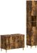 vidaXL - 2-delige - Badkamerkast - Set - DELFT - Gerookt - eiken - Bewerkt - hout