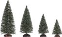 LuVille Village de Noël Arbres miniatures - Lot de 21 pièces