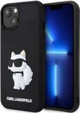 Karl Lagerfeld Choupette 3D Coque pour iPhone 14 Plus - Noir