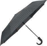 Knirps T.260 Medium Duomatic Crook Handle Men's Prints Stripe Grijs Veelkleurig Stormparaplu