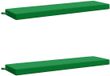 vidaXL Coussin de banc SOEST 2 pièces 100% Polyester Vert 140 x 40 x 8 cm