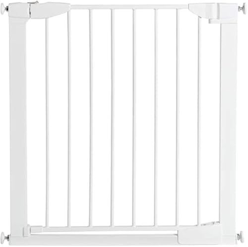 Munchkin Zelfsluitend Traphekje, Babyhekje Voor Baby's En Peuters, Pressure Fit Veiligheidshekje, Geschikt Voor Deuropeningen En Trappen, Traphekje Zonder Boren 76 - 82 cm - Wit