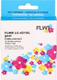 FLWR - Brother LC-421XL geel XL cartridge