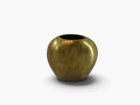 Buitengewoon de Boet Aluminium Oval vase Ant.gld L 28x14x23cm