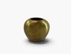 Buitengewoon de Boet Aluminium Oval vase Ant.gld L 28x14x23cm