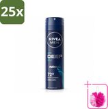 NIVEA MEN Deospray Deep Beat - 150 ml - 25 pièces