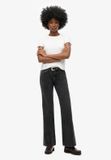 Superdry Slimfit jeans met middelhoge taille en wijduitlopende pijpen - Dames - Jeans - W28 - Walcott Black Stone