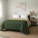 MB HOME ITALY Elegant Zomer Quilt, Donkergroen/Crème, 260x270 cm