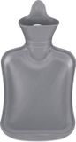 Relaxdays Warmwaterkruik, 1 liter, zonder hoes, grijs