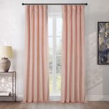 HPD Half Price Drapes Heritage Pluche fluwelen verduisteringsgordijnen voor slaapkamer en woonkamer, 1 paneel, 127 x 243 cm, perzikbloem