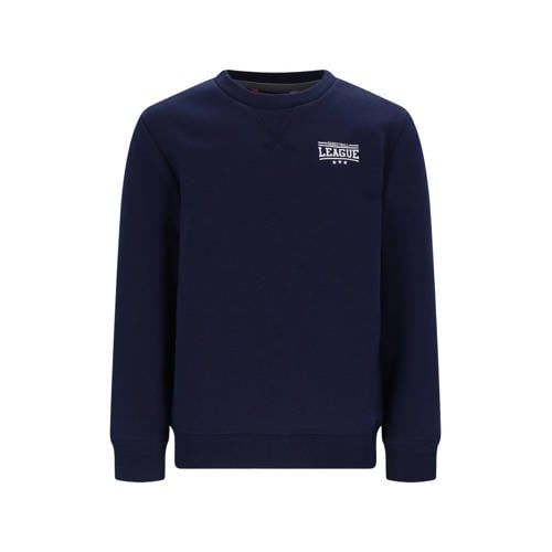 TYGO & vito sweater met backprint donkerblauw