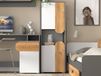 Carino Armoire 2 portes Blanc/Chêne Nash