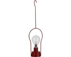 J-Line Lamp Led Batterijen Niet Inbegrepen Hanger Metaal/Glas Rood