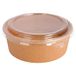García de Pou 224.48 Combo slakom + deksel Pet 1100 ml 320 + 18 Pe G/M2 Ø 18,5/16 x 6,5 cm natuurlijk kraftpapier (25 stuks)