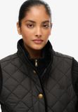 Superdry Estate Country Liner Bodywarmer Dames Meteorite Black