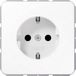 Jung CD1520WW Wandcontactdoos met randaarde Inzetstuk 1-voudig Alpine-wit
