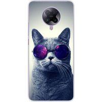 Xiaomi Poco F2 Pro Cat met bril Siliconen hoesje