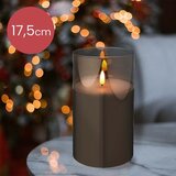 Lumineo LED kaars | 18 cm | Lumineo (In glas, Timer, Smokey)