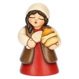 THUN - Keramische kruidenverkoper, rood, 4,9 x 4,6 cm, hoogte 7,9 cm, collectie kerststal Classico