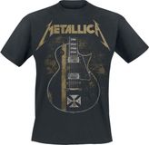 Metallica Hetfield Iron Cross Guitar Unisex T-shirt - Zwart - L