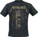 Metallica Hetfield Iron Cross Guitar Unisex T-shirt - Zwart - L