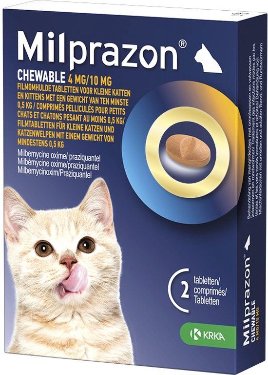 Milprazon Ontworming Kauwtabletten Kleine Kat 2 stuks