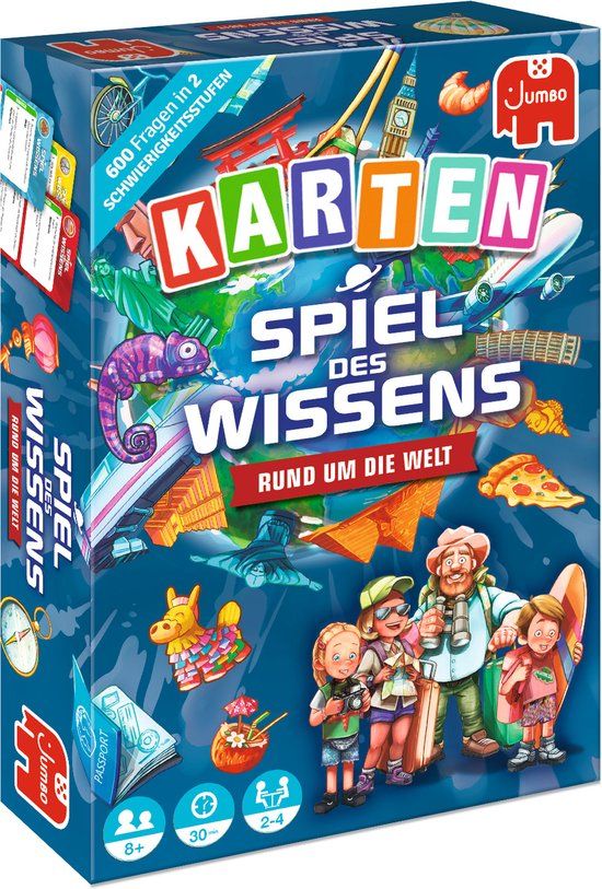Jumbo Spiel des Wissens Rund um die Welt Kartenspiel