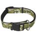 CHAPUIS SELLERIE SLA422 verstelbare hondenhalsband - nylon riem groene camouflage kleur - breedte 15 mm - lengte 30-45 cm - maat M