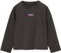 Vertbaudet T-shirt fille à manches longues, Coton, col rond, manche longue, anthracite, taille 128