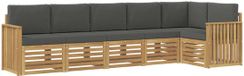vidaXL - Buiten - bank - set - 6 - st - Wit - en - antracietkleurig - Polyester