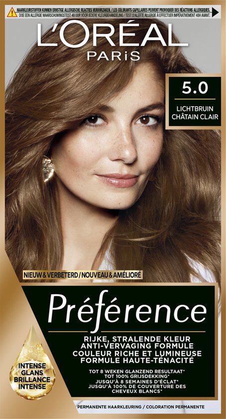 L'Oréal Récital Préférence 5 - Bruges Lichtbruin - Haarverf met Color extender