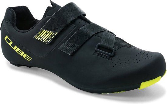 CUBE Fietsschoenen RD Sydrix - Sportschoenen - Met klittenband - Zwart/Lime - Maat 37