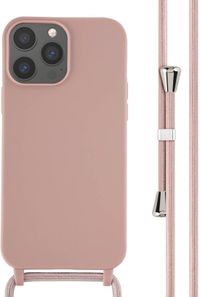 imoshion Siliconen hoesje met koord voor de Apple iPhone 13 Pro Max - Sand Pink