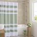 Madison Park Douchegordijn spa wafelweefsel douchegordijn voor badkamer 3 m Scotchgard vochtregulatie, spa-kwaliteit moderne douchegordijnen voor badkamer, standaard 182 x 182 cm saliegroen