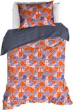 De Witte Lietaer Housse de couette Quilt Blue Ribbon - Lit simple - 140 x 200/220 cm - Satin de coton