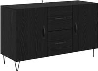 vidaXL Dressoir Zwart Eiken 100 x 36 x 60 cm Bewerkt Hout