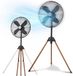 Avilia Stille staande ventilator met statief, inklapbaar en stabiel, 50 W, 3 snelheden, ideaal voor aanpassing aan alle behoeften en verfrissing bij hete gioranades, hoofdhoogte verstelbaar