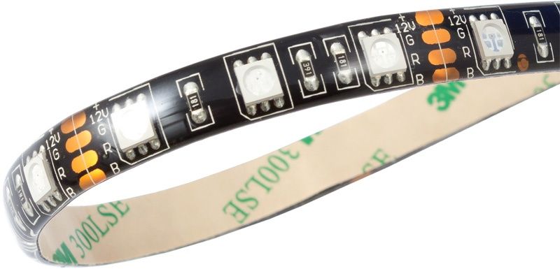 Aqua Computer RGB LED Lichtstrip - 25 cm - Zwart - IP65 - 12V