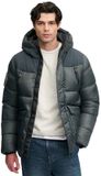 Superdry - City Baffle Parka Jas - Heren - Gewatteerde jassen - XL - Schaduw dennengroen