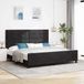 Maison Exclusive - Lit boxspring avec tête de lit, noir, 200 x 200 cm, velours