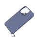 LAMTOR Vloeibare siliconen hoes voor iPhone 13 Pro Max beschermhoes anti-kras Soft met cameralensbescherming stofdichte beschermhoes 6,7 inch - blauw