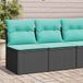 Prolenta Maison Exclusive - Tuinset voor 2 personen met kussens, zwart, polyrotan, acaciahout